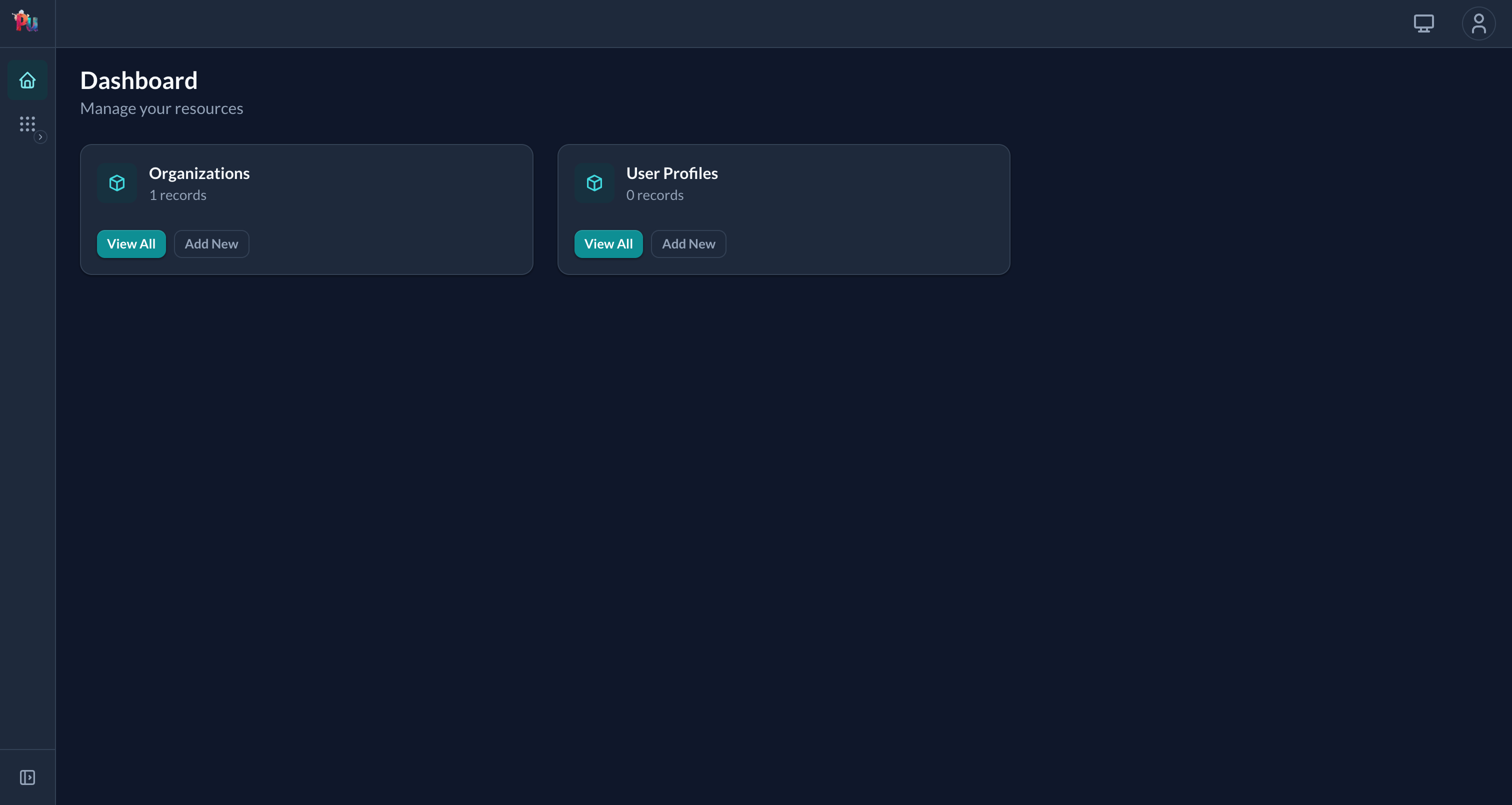 Tenant-scoped dashboard